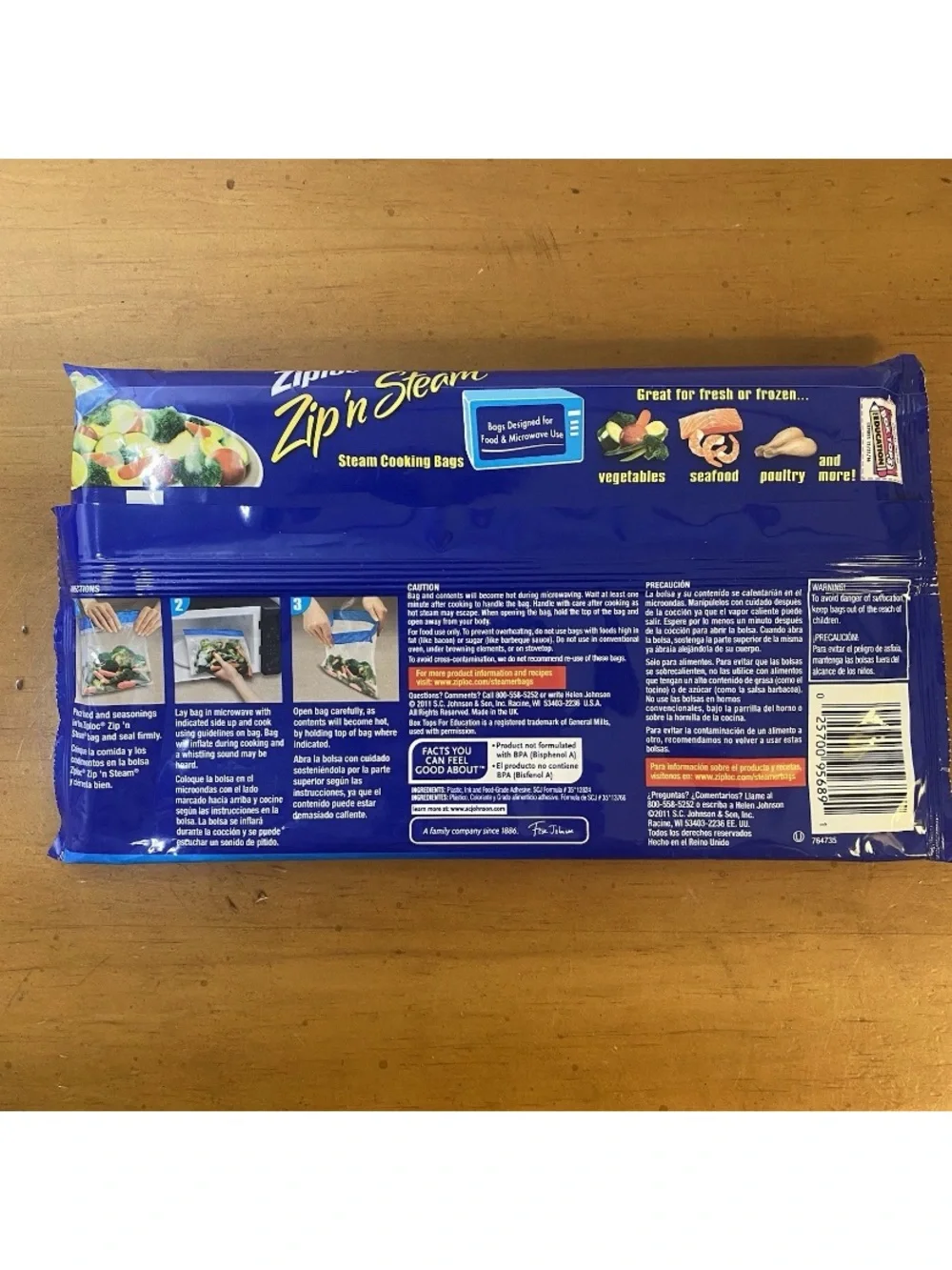 Ziploc zip steam